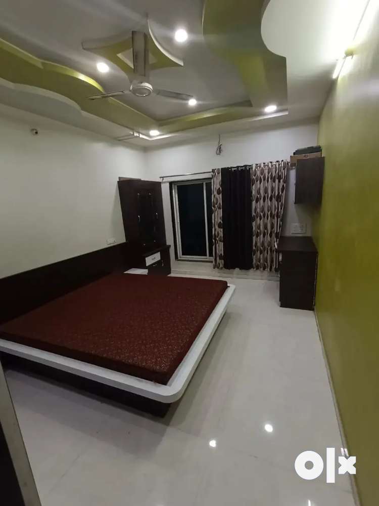 Furnished room with attached washroom