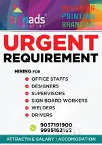 Urgent required GRAPHIC DESIGNER