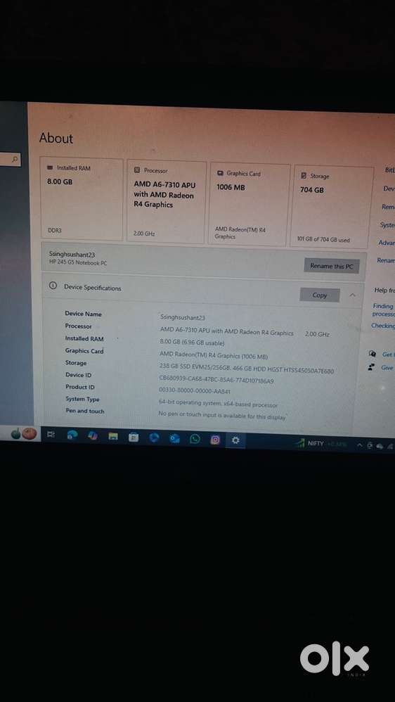 Hp amd a6 laptop