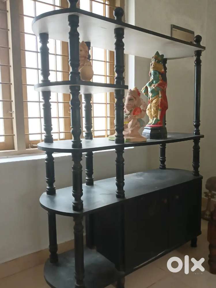 A black coloured tv stand