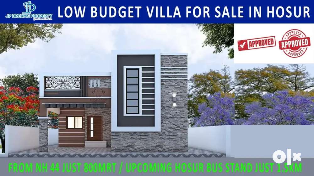 From NH 44 just 500mrt 2bhk villa for sale near Cambridge School