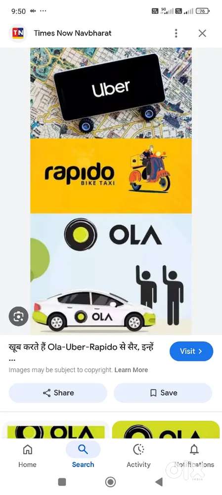 Uber ola rapdio car auto bike taxi attachment