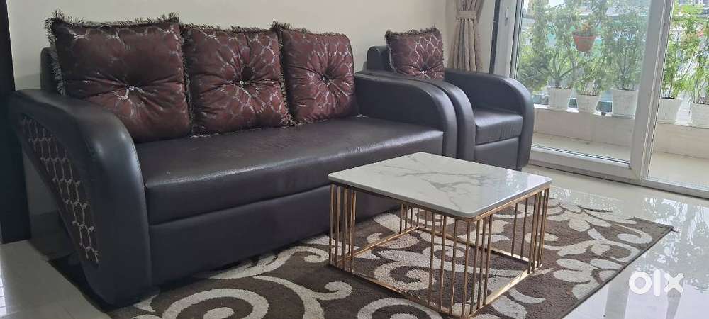 4seater sofa set(3+1) ,1 centre table and 4pcs matching coushions