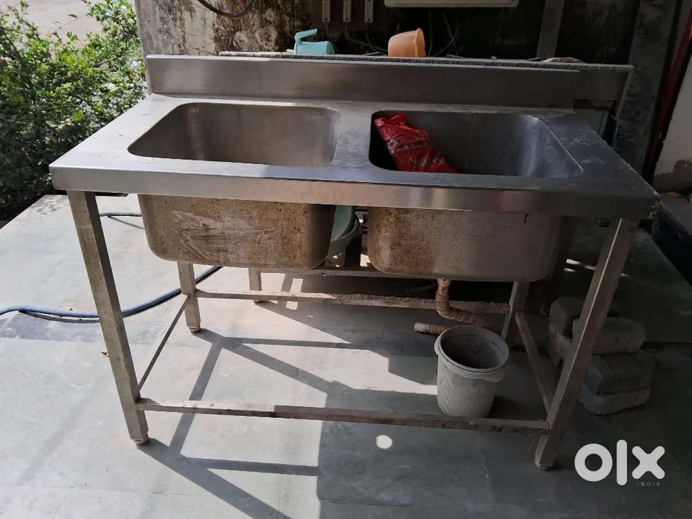 Double burner Gas Bhatti still+ wash basin + Dosa&chapati bhatti