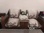 Five sitter sofa with glass table with cover