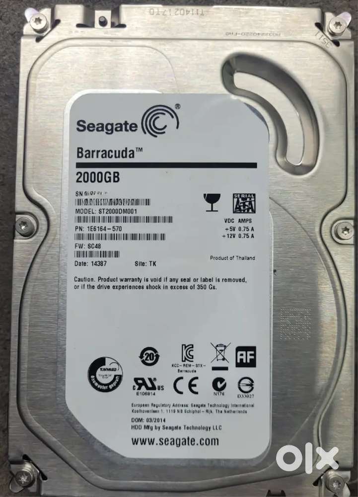 2TB INTERNAL HDD