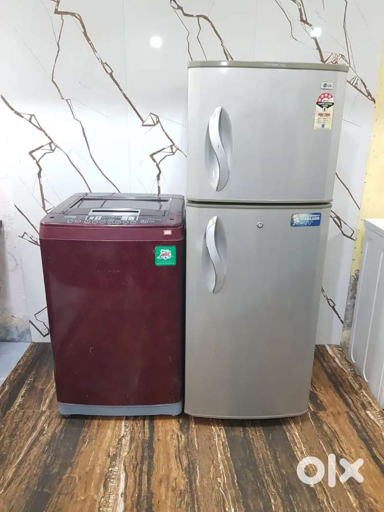 Lg 250 ltrs Double door refrigerator and washing machine 2384218+