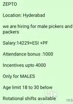 Wanted picking packing boys in Hyderabad