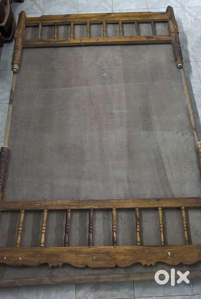 Original teak frame bed 6x4 feet