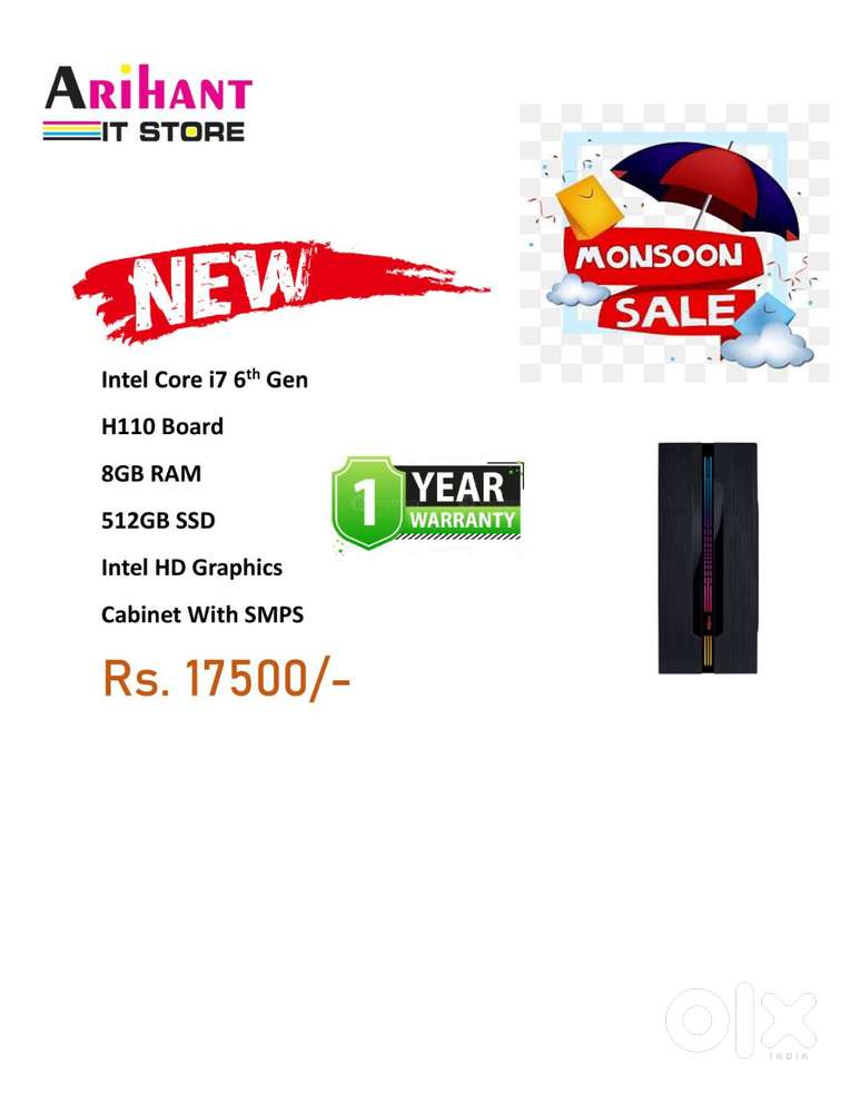 NEW CPU / i7 6th Gen /    1 YEAR WARRANTY & GST BILL