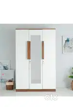 Triple door wooden wardrobe