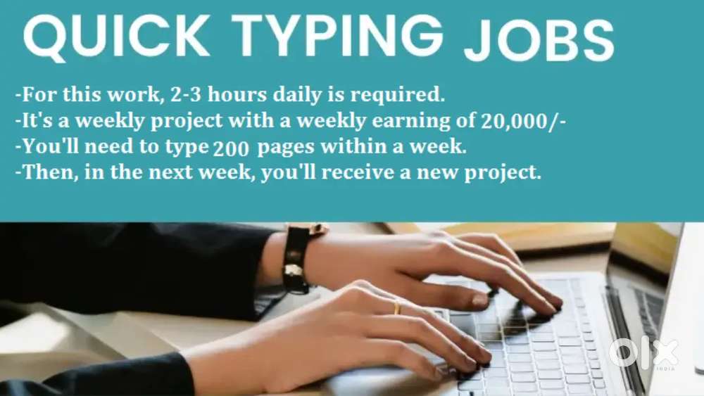 Work From Home ( E- Book Typing Project)