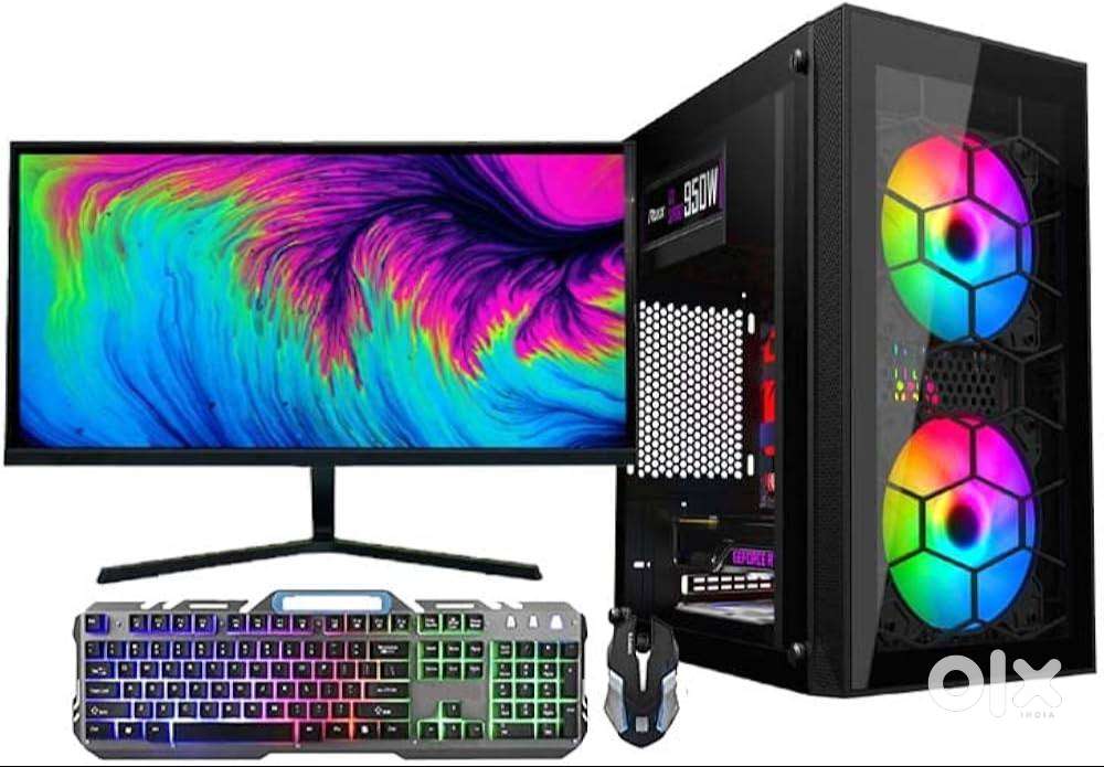 NEW GAMING PC WITH RGB CABINET, RGB KEYBOARD MOUSE