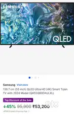 Samsung QLED 55 inches