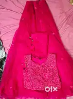 One time used lahenga Pink