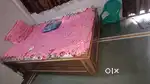Wooden bed size 4x6 and wardrobe