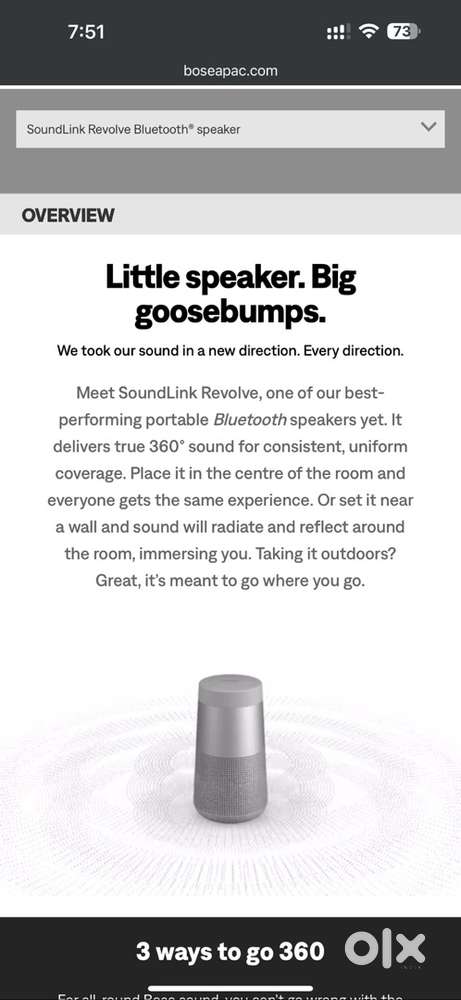 Bose Revolve speaker