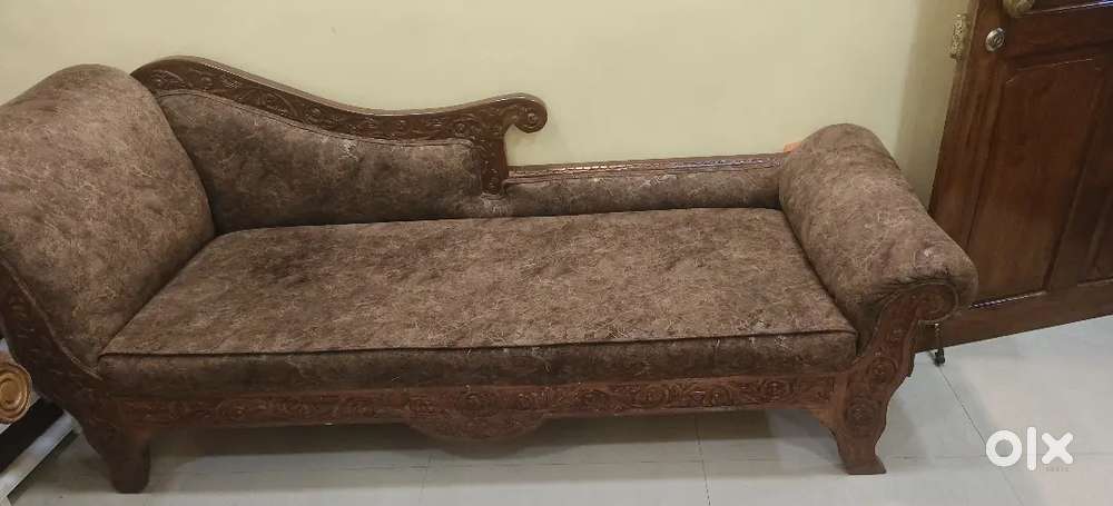Premium Wooden Diwan Sofa  Hand-Carved Design