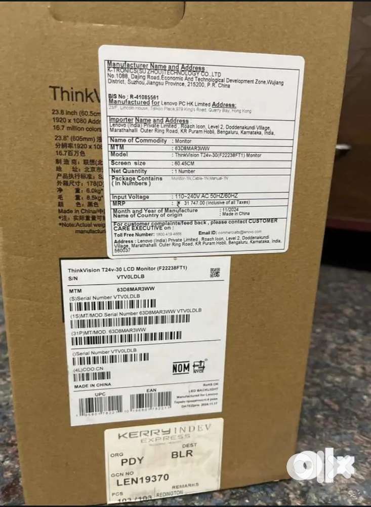 Lenovo Think vision D24v-30 23.8inch FHD Monitor