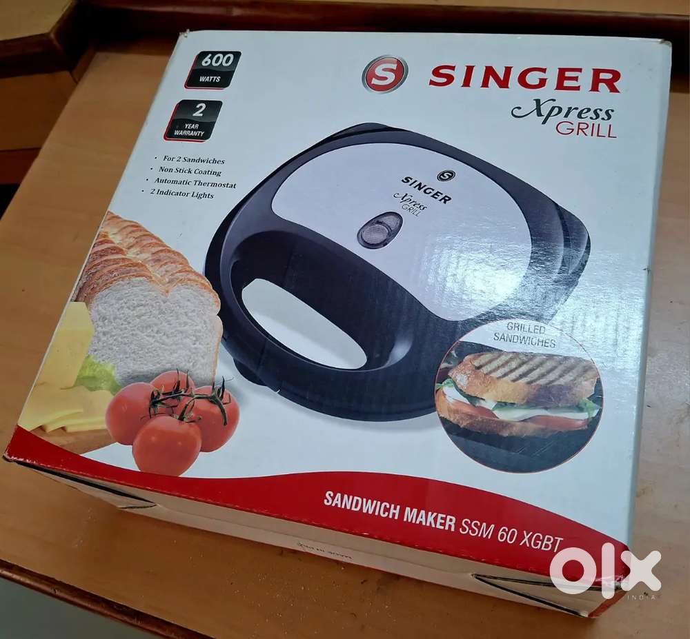 Sealed Pack Singer Sandwich Maker 600 watt 2 sandwiches Xpress Grill
