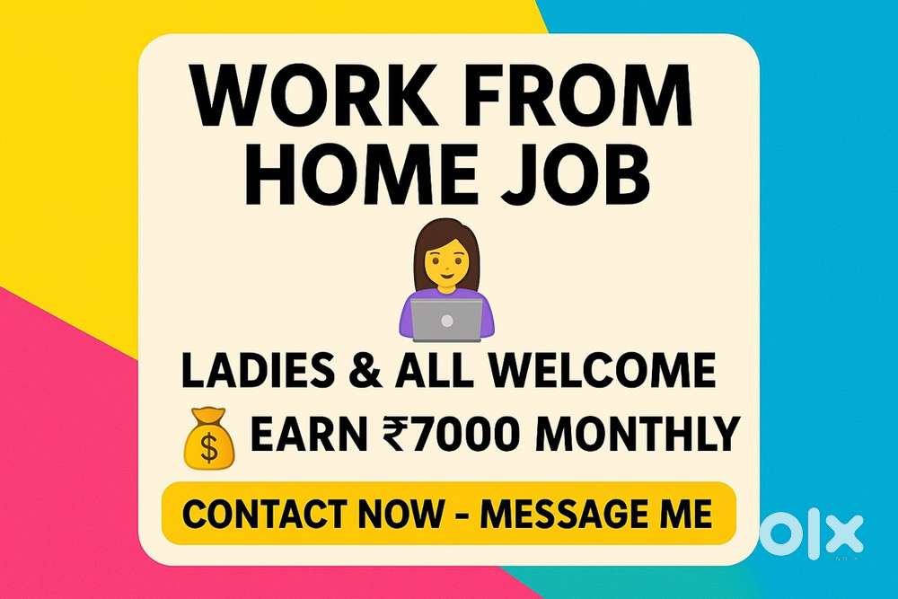 Work from home job har kisi ke liye (lady and gents ) 7000 monthly