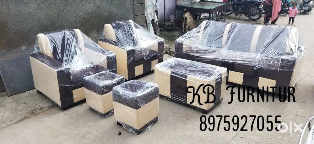 SIMPLE DESIGN SOFA SET FIVE SEATER