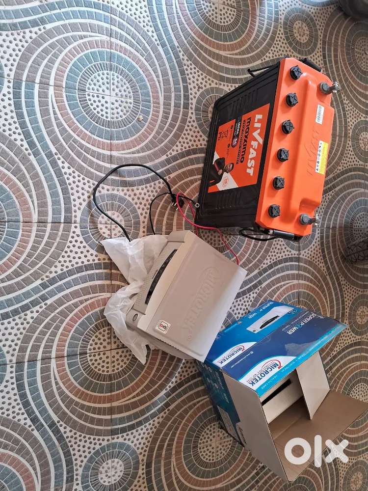 Livfast 180 ah battery microtek spuer power1000 inverter two month old