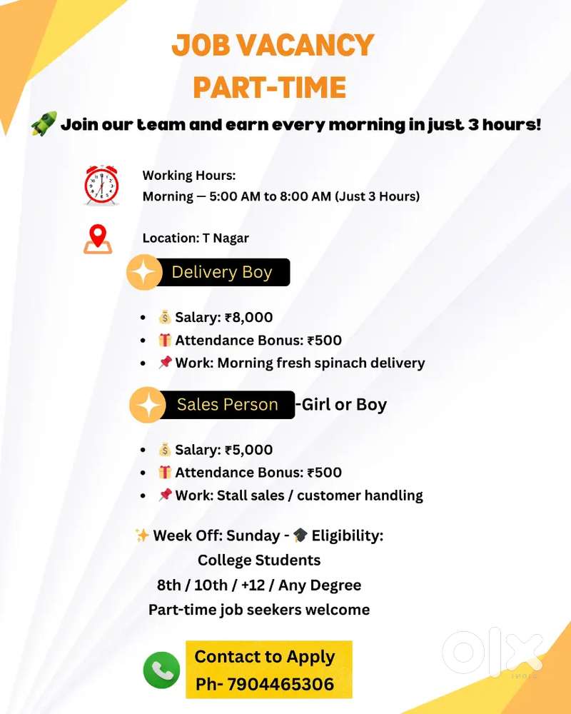 Sales person and delivery boy