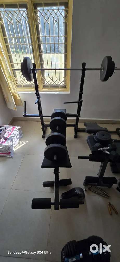 Multipurpose Exercise Bench Set with Accessories