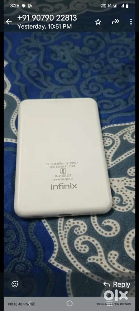Infinix note 40 pro wireless charger