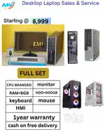 Disk - 500GB  2GB Graphics  Ram - 8GB DDR3  All Basic Software Loaded