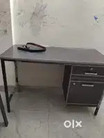 Wooden cot and computer table for sale