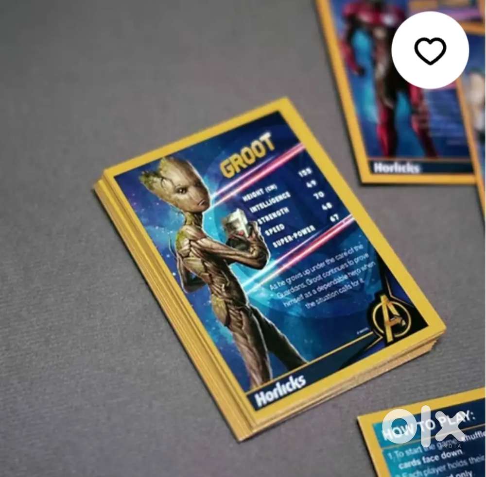complete set of Marvel Avengers Infinity War collectible trading card