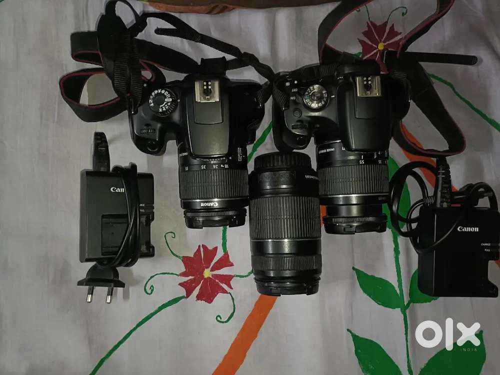 Canon EOS 1500d , canon EOS 3000d zoomlenses,bag,crg r extra