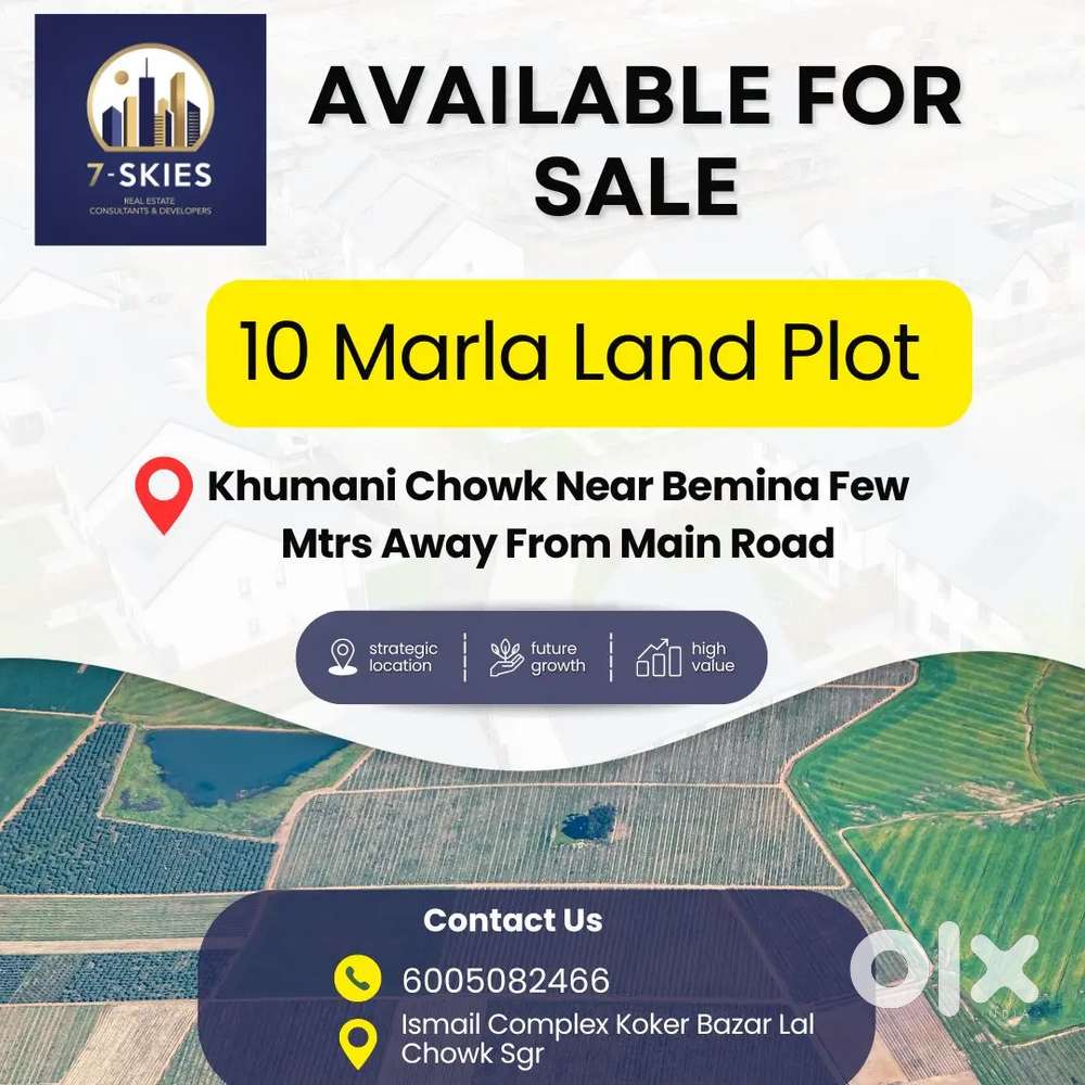 Sale plot at khumani chowk bemina