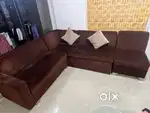 6 seater brown sofa with storage