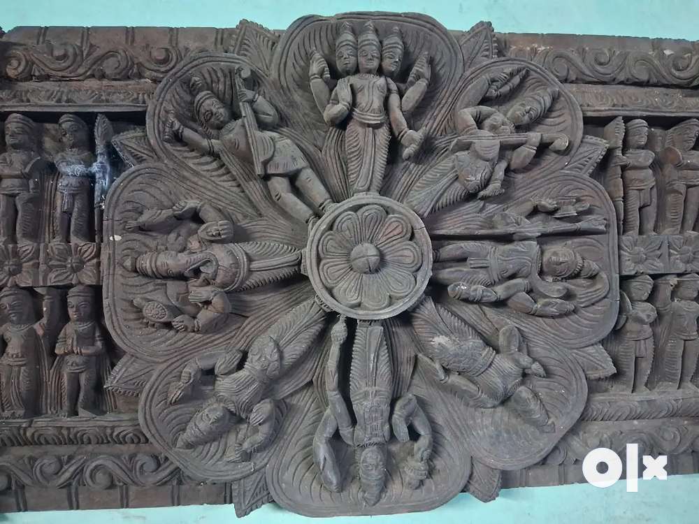 Old wooden. Thanthric carving  panel