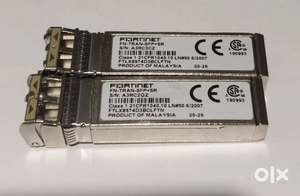 Fortinet FN-TRAN-SFP+SR 10Gbps SFP+ Transceivers – Set of 2 (Original)