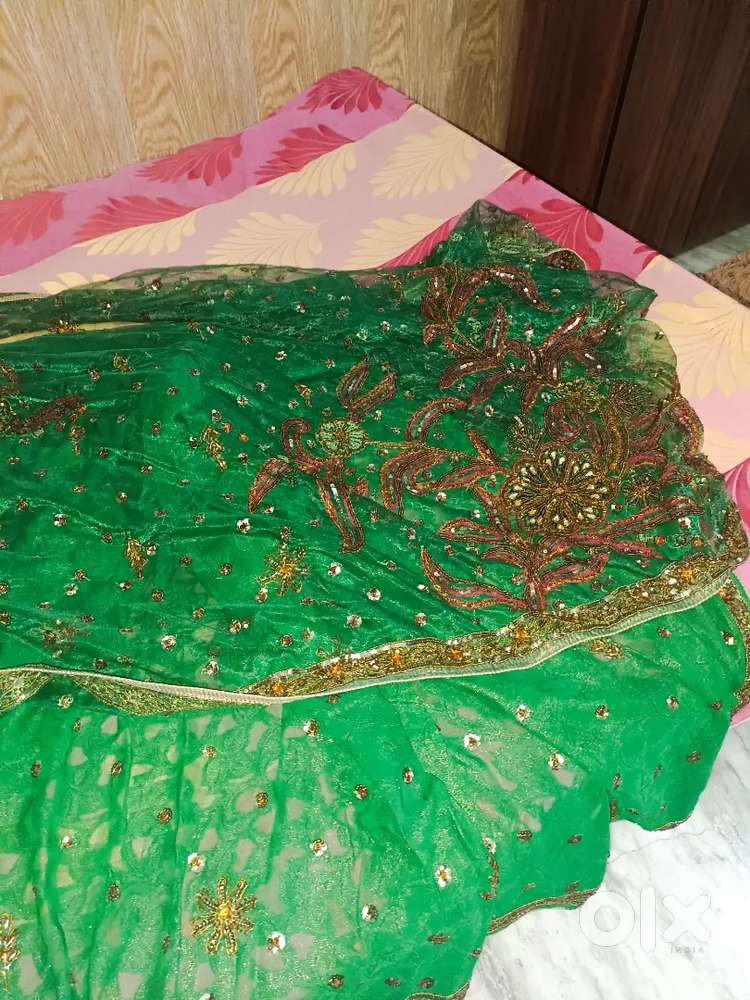 Green sari