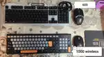 Gaming keyboard mouse combo 600 & Wireless keyboard mouse combo 1000