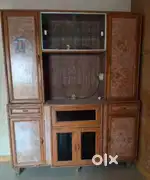 Solid Teak Wood Display Showcase – Durable & Stylish