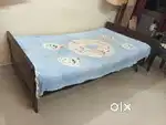 Wooden Bed with Mosquito Sticks