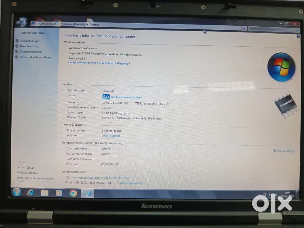 LENOVO LAPTOP , WINDOWS 7