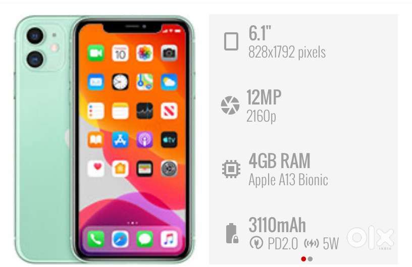 I phone 11 ( white colour ) 4gb or 128