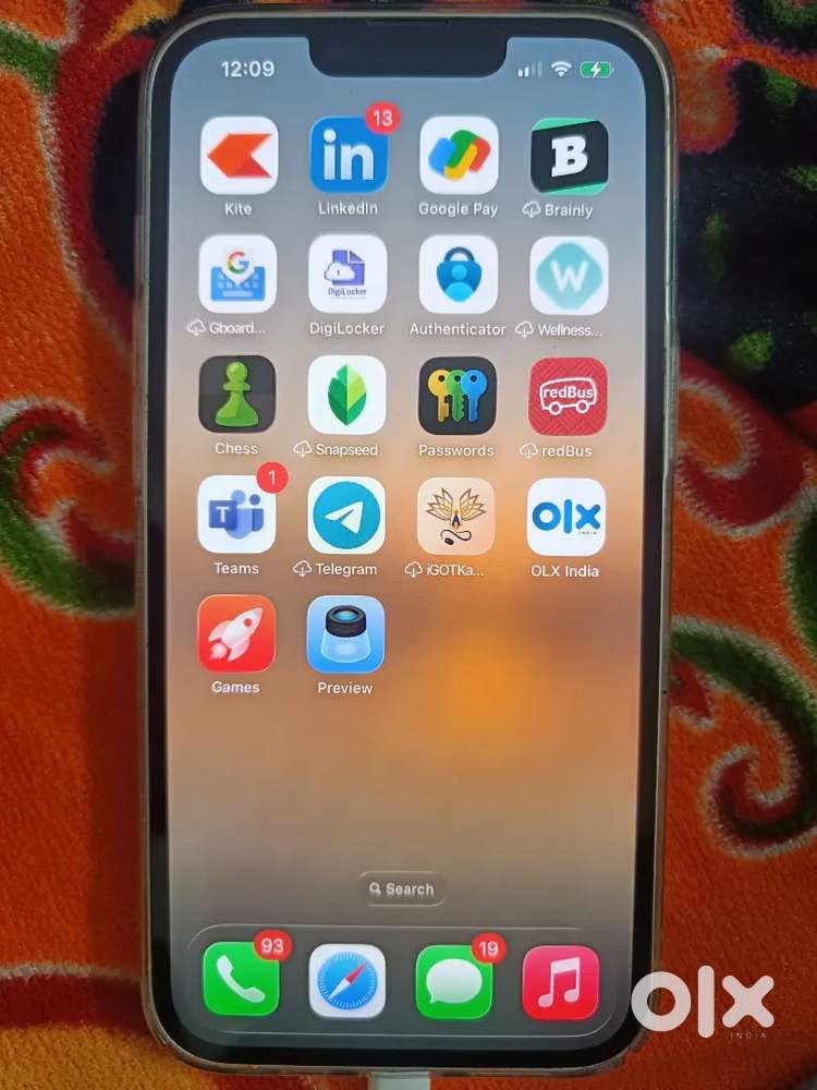 iPhone 13 with charger