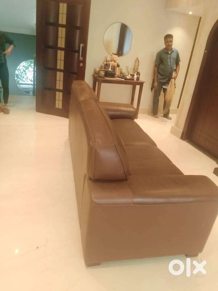 Lather sofa look like new