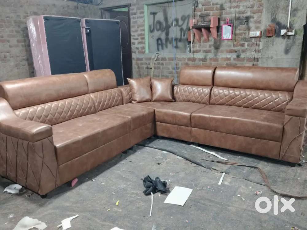L shape sofa set with double back and comfortable sitting