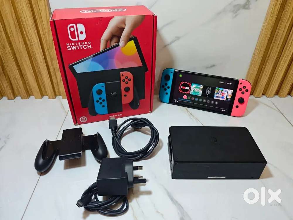 Nintendo Switch OLED Console Neon Red & Neon