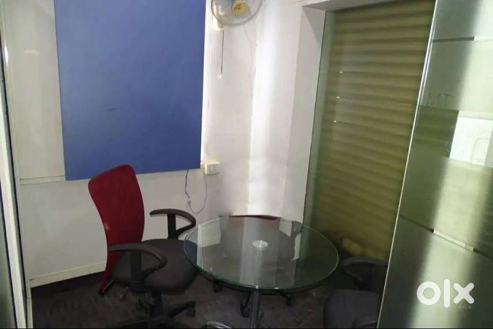 Round Glass Table with midrise Executive chair