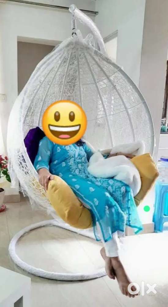 Cozy swing chair for home. Hardly used. Great deal